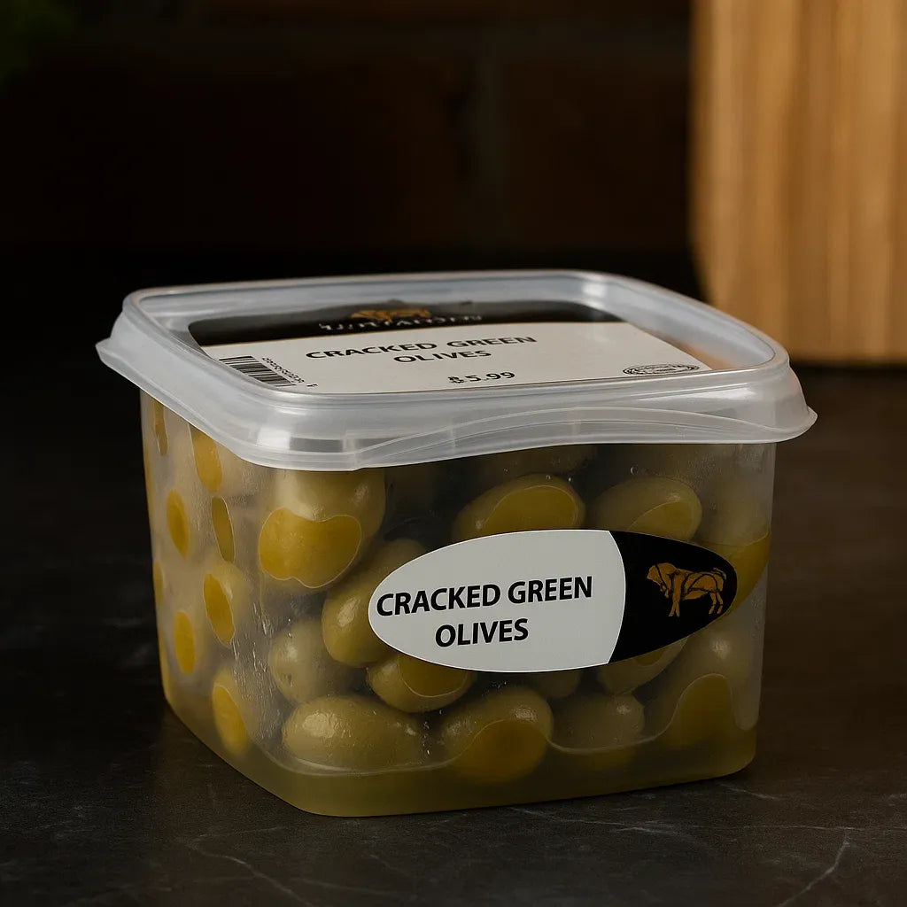 CRACKED GREEN OLIVES