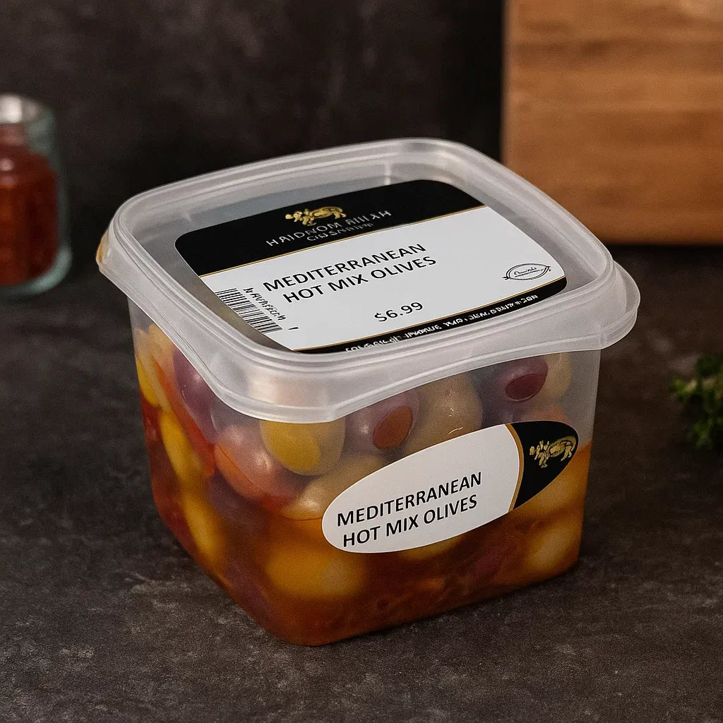 MEDITERRANEAN HOT MIX OLIVES