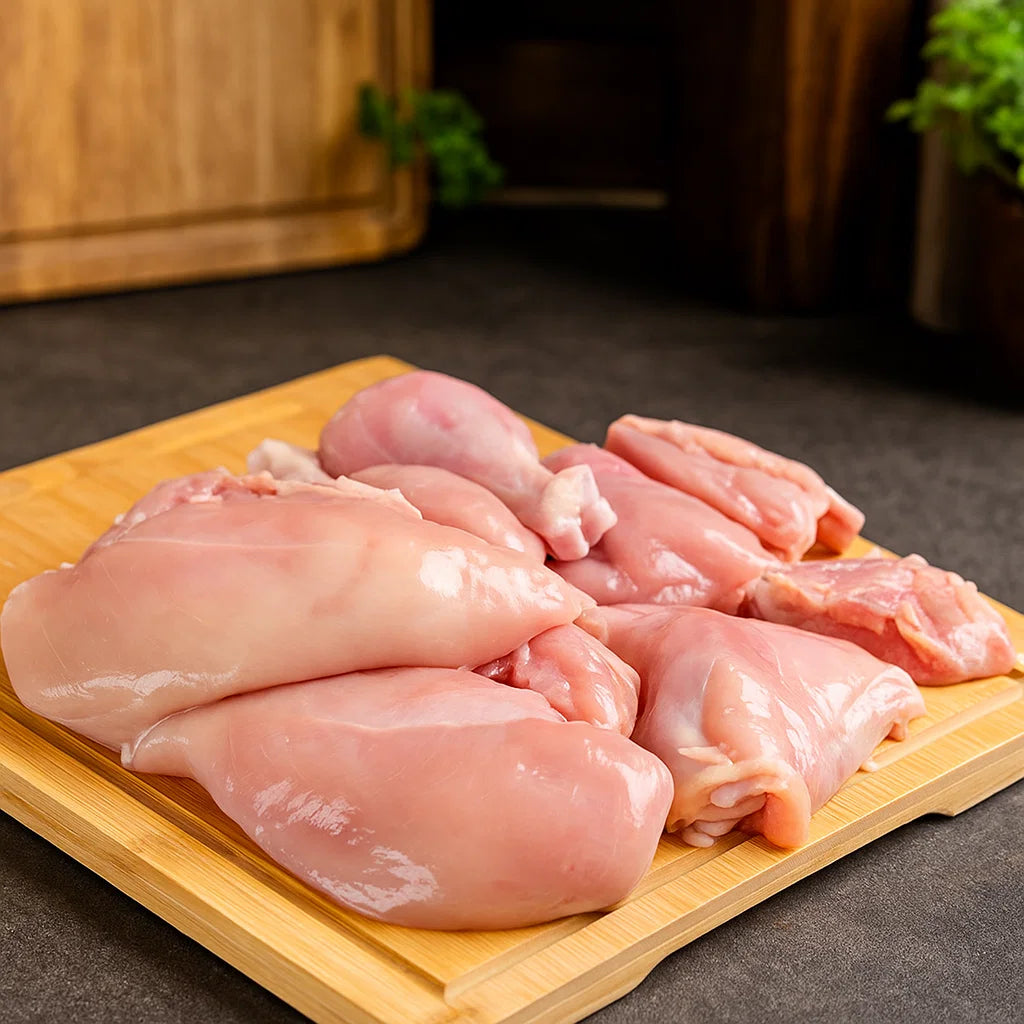 SKINLESS CHICKEN CUT IN 8