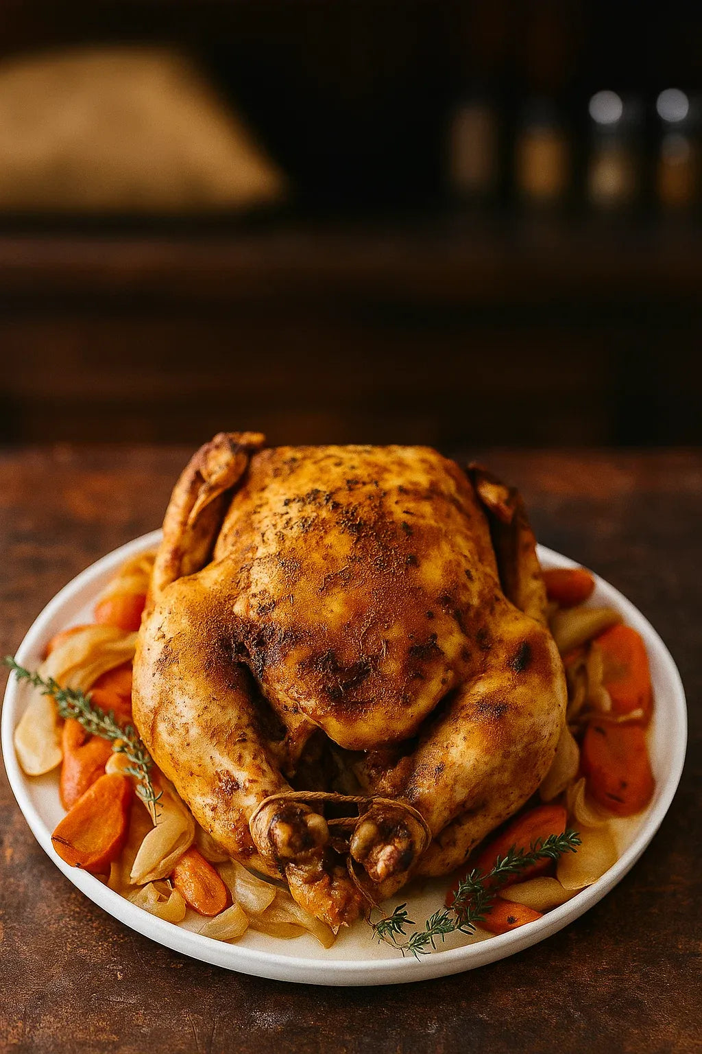 OVEN READY RICE STUFFED CHICKEN VEGGIE ROAST